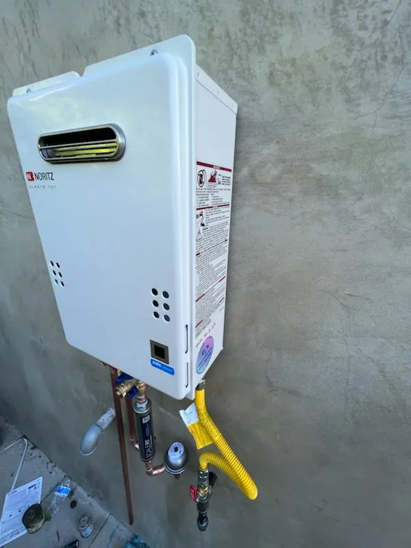 Tankless water heater installation for Art Village homes